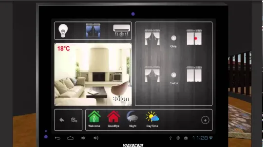Videocom Smart Home System – Control by Android Touch Panel and mobile phone simulation