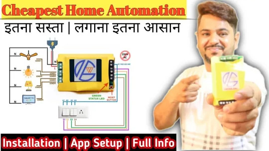 Best/Cheapest HOME AUTOMATION System in India | Smart Node 4 Switch Installation & Google Home Setup