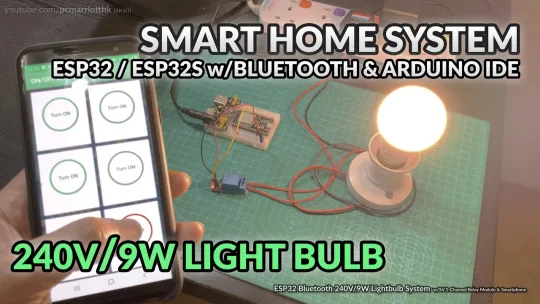 1 x Light Bulb ESP32 Smart Home System w/Bluetooth, 5V Relay Module & Arduino IDE [Tutorial]