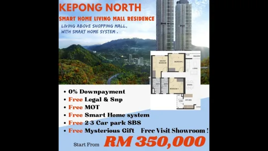 Kepong North – New Smart Home Living Above Shopping Mall , RM 350K