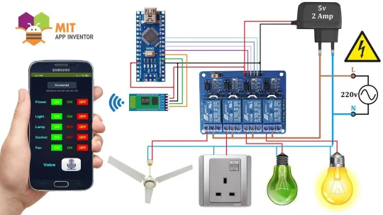How to make Arduino based Home Appliance Control Using Android Application | Home Automation Project