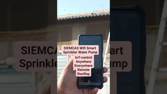 Smart Remote for rooftop sprinkler pumping | SIEMCAS Wifi Smart Automation #shorts #smarthouse #iot