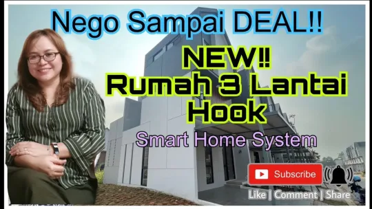 NEGO SAMPAI DEAL.. NEW RUMAH HOOK 3 LANTAI DENGAN SMART HOME SYSTEM