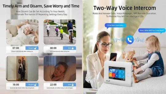 Clouree WiFi Home Alarm System, 4G,3G,2G GSM Smart Home Security Alarm Kit with Siren, PIR Motion